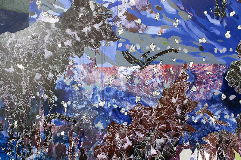 Project4Gallery's tweet image. We are open! Stop by from noon-6pm to see Katherine Tzu-Lan Mann's 'Feverland' before it closes. Detail of Dripstone.