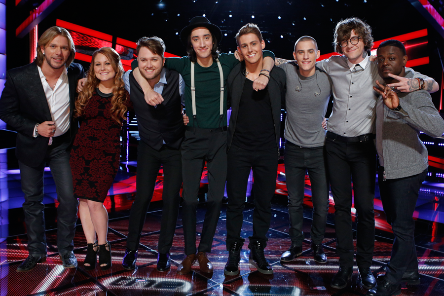nbc's tweet photo. Say hello to your #VoiceTop8! Watch them perform Monday at 8/7c on @NBCTheVoice. http://t.co/Nz4TP0tIWI