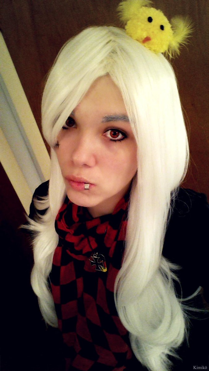 Kimiikochan's tweet photo. Finally got a scarf for Nyo!Prussia! Looked everywhere for this lil shit! #hetalia #cosplay #Prussia #hetaliacosplay http://t.co/dXwBfVaDo3