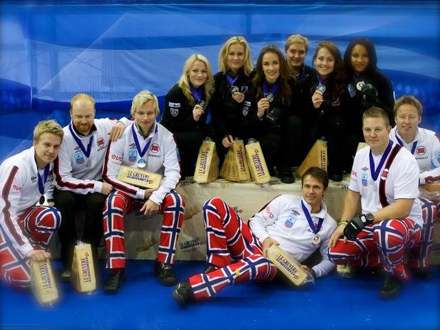 worldcurling's tweet photo. .@TeamUlsrud and @_Team_Sidorova_ - Keeping #curling cool since 2014! #ecc2014 #silvermedallists http://t.co/WDVXgiJoJj