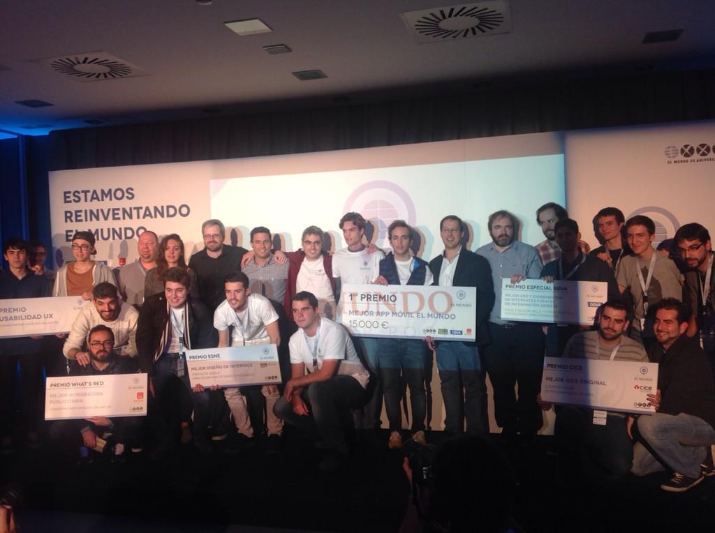 MarioGemese's tweet image. ¡Enhorabuena @jpriera! “@unidadeditorial: Foto de todos los ganadores de la @HackathonEM @elmundoes #theapproom http://t.co/gpTJDK2tDX”