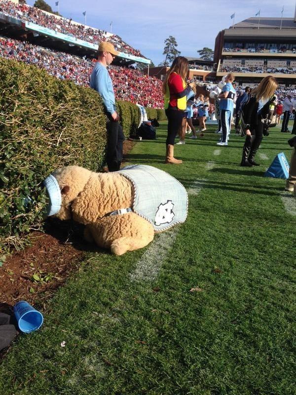Rameses can't watch. #NCSUvsUNC #NCSU #GTHC