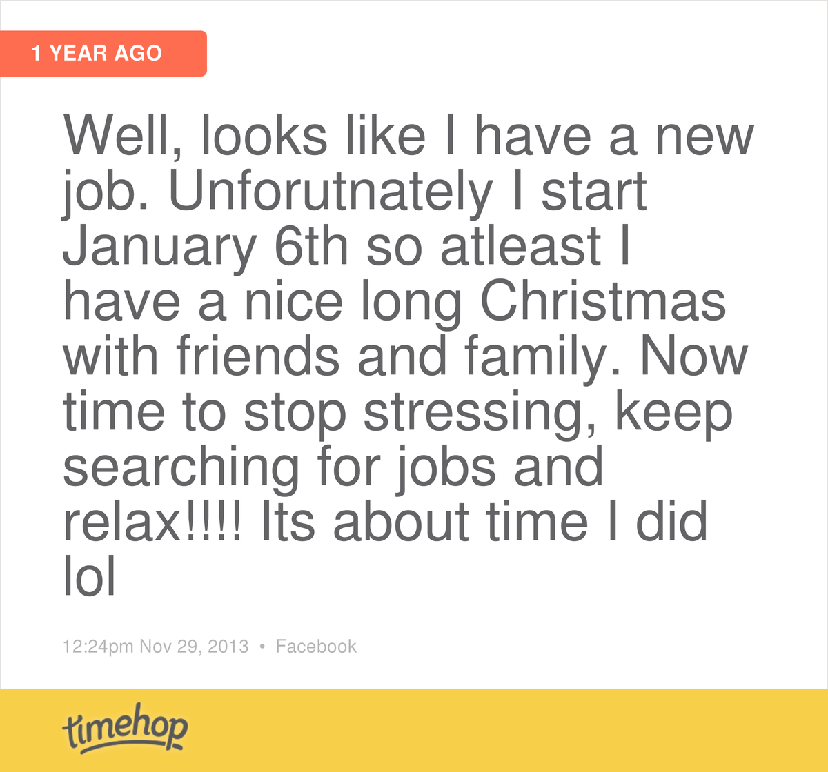 LDHewitt89's tweet image. Exactly 1 year ago today! (via @timehop) timehop.com/c/fs:101517597…