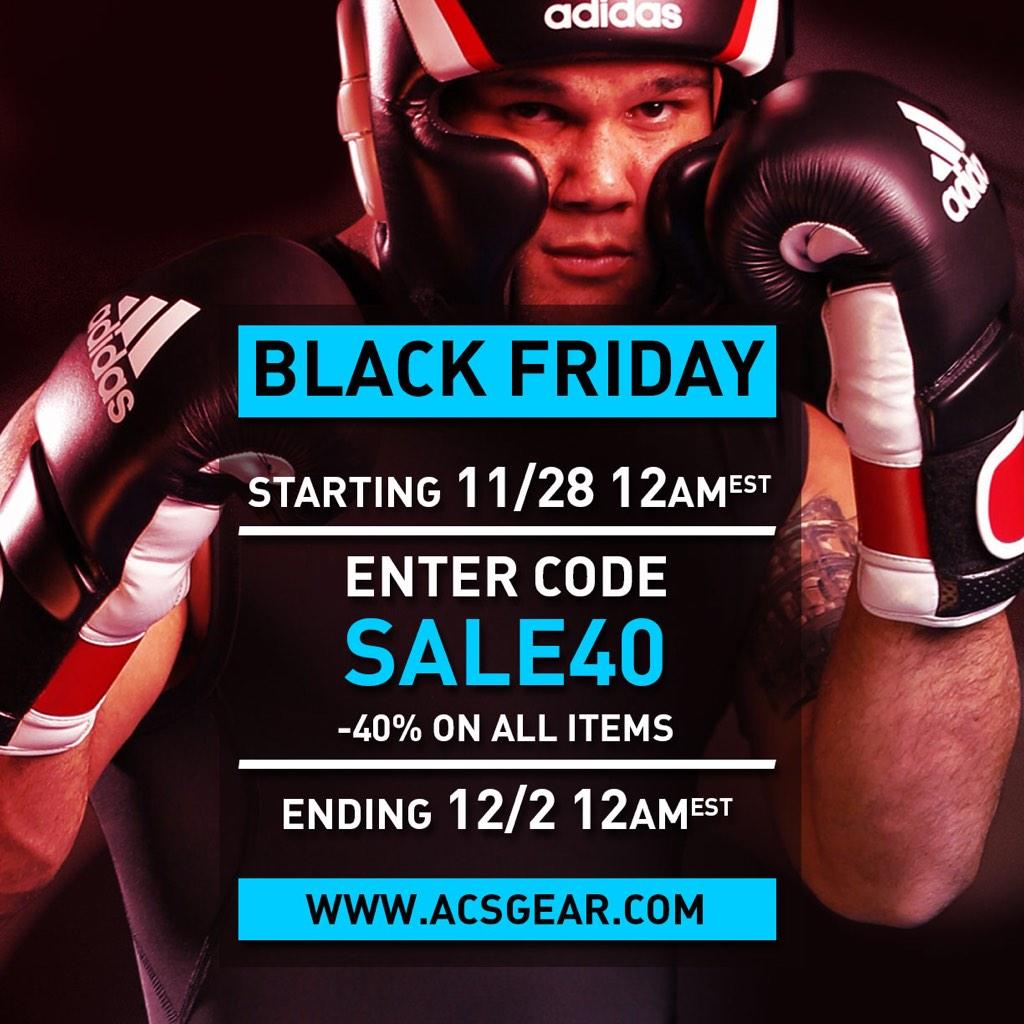 Check the @AdidasCombatUSA #BlackFriday Sale! Enter code SALE40 for -40% all weekend #MMA #BJJ #Boxing #UFC181