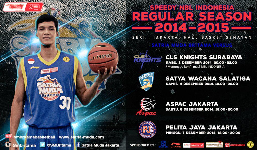 3 hari lagi regular season NBL Indonesia akan dimulai!! Ini dia jadwal pertandingan SMBritama untuk Seri Jakarta! :D