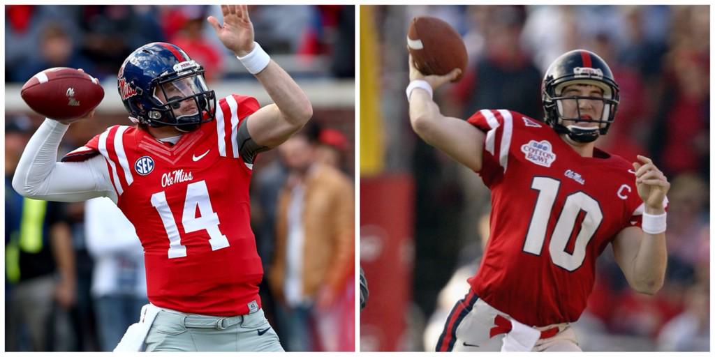SportsCenter's tweet photo. Bo Wallace passes Eli Manning as Ole Miss' all-time leader in total yards. He's 1st Rebel to eclipse 10,000 in career http://t.co/AUVP6ezVR8