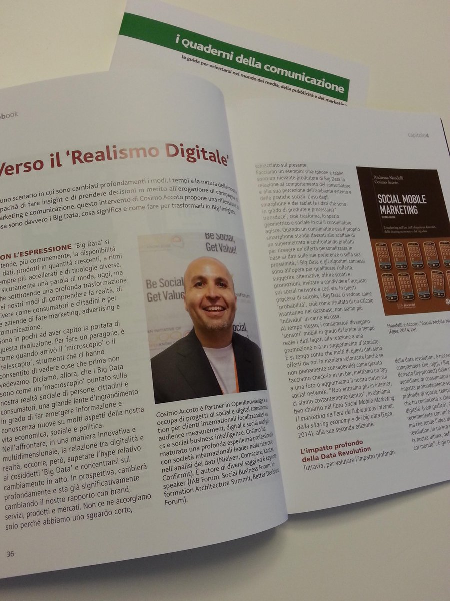 CosimoAccoto's tweet photo. Pubblicato su Webook 2014 il mio pezzo sul realismo digitale anticipato al #bdf4data #bigdata #beyondbigdata @PierG http://t.co/8J2oUKg9vN