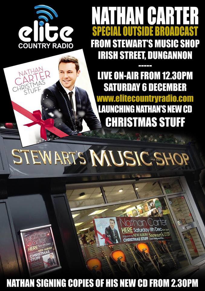 Stephen Doherty (@djstephend) on Twitter photo The Place to be next Sat 6th Dec - Stewarts Music Store in Dungannon with <a href="/NCMUSICOFFICIAL/">New Creation Music</a> - Elite Country Radio The Place to be next Sat 6th Dec - Stewarts Music Store in Dungannon with <a href="/NCMUSICOFFICIAL/">New Creation Music</a> - Elite Country Radio