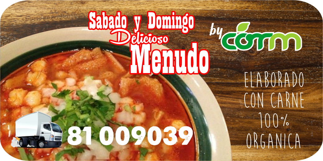 CORMmty's tweet photo. mañana riquísimo menudo elaborado con #carne 100% #organica, los esperamos en @CORMmty http://t.co/W7jh9SVcgi