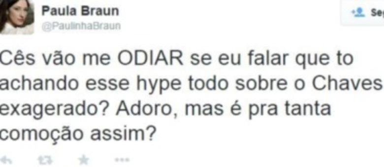 anasabrina15's tweet photo. Quem é Chaves??? Bem, é a imagem da minha infância, dos meus pai e irmãos. Quem é Paula Braun? ... ¬¬ ????? http://t.co/Et9dCcIMCB