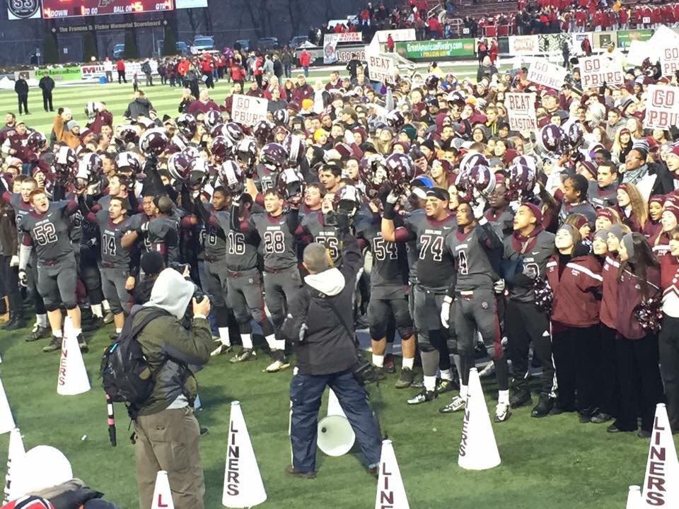 pburgprincipal's tweet photo. No better feeling. A Pburg win, the entire school celebrating on the field &amp; band playing alma mater! #PHSStrong http://t.co/aDEvlPAA7O