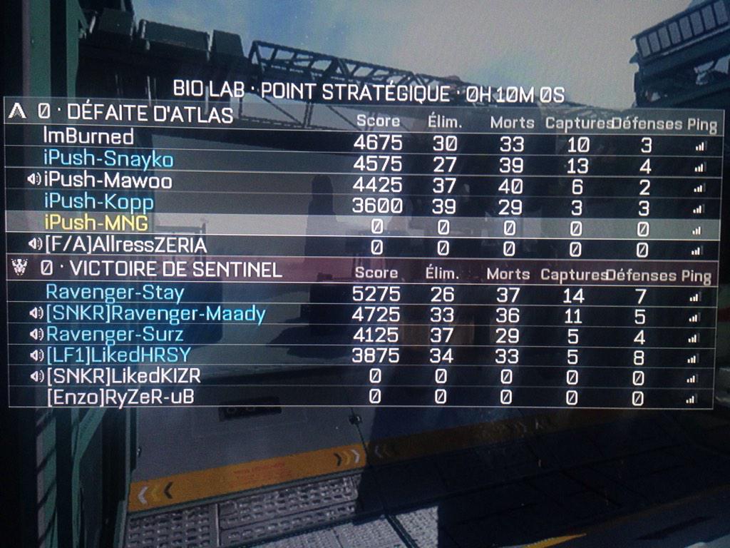 iPush_B's tweet image. 2eme map train : HP BIO LAB defaite