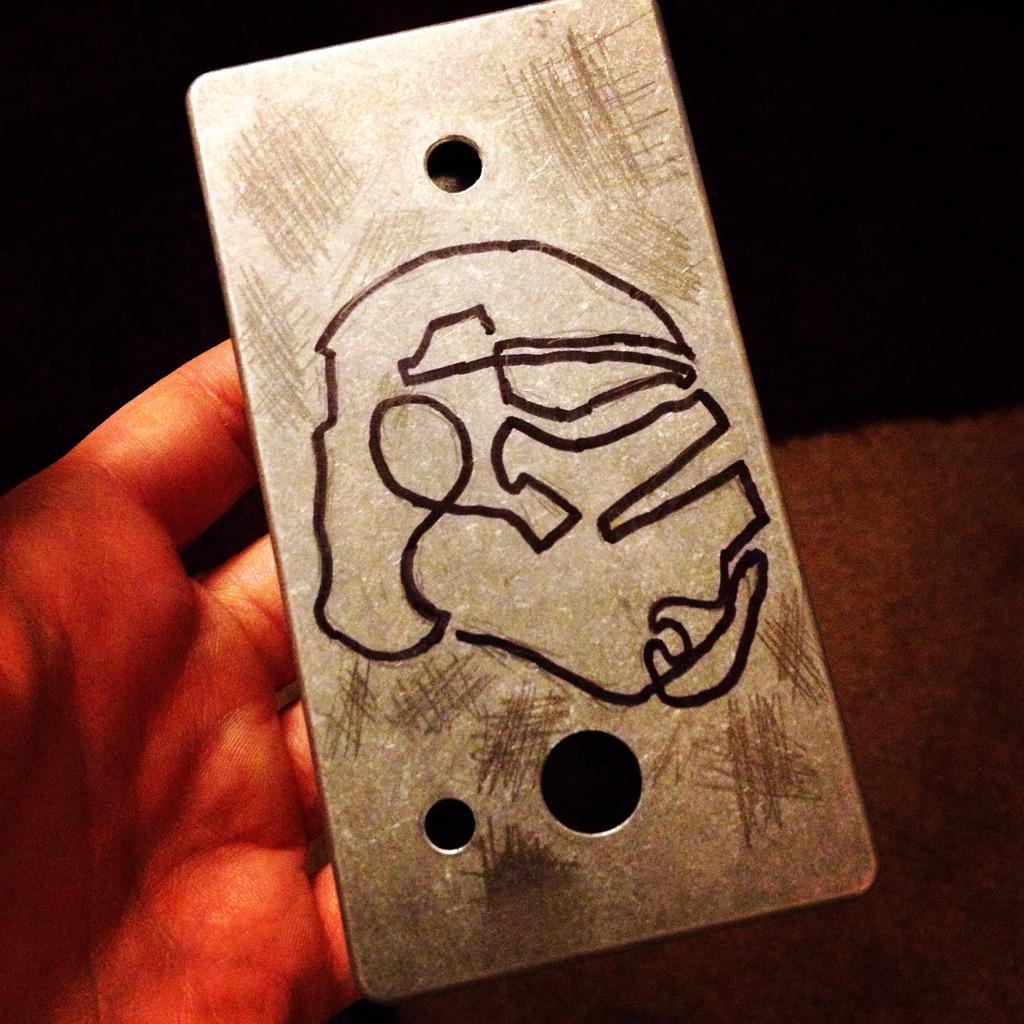 PoultoneDevices's tweet photo. Just messing with some freehand ideas on this one-off 125b Trooper Boost. Ready for clearcoat &amp; PCB. DM if interested http://t.co/iLAOTNaev2