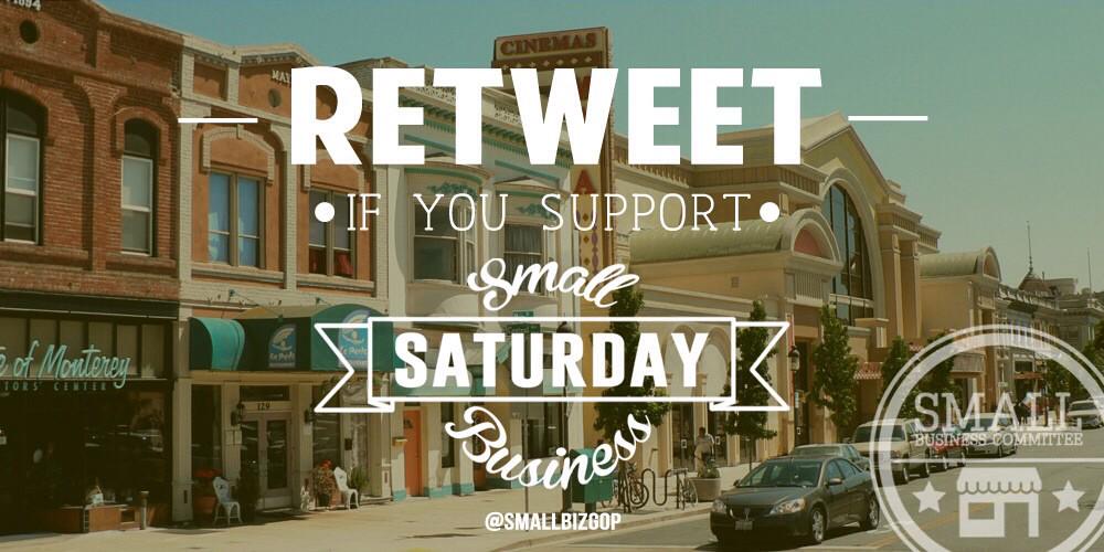 #ShopSmall this Saturday. Encourage your neighbors to do the same. #BackSmallBiz