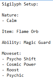 PokemonSetups's tweet photo. Alright, 10 followers here you have it #PokemonORAS Sigilyph Stalling Setup! http://t.co/5u0dV0L3UQ