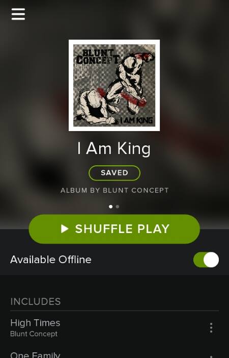 Spotted on Spotify! Our new album is now available online! Download now, it's yours for the taking! #IAMKING #MF #BC