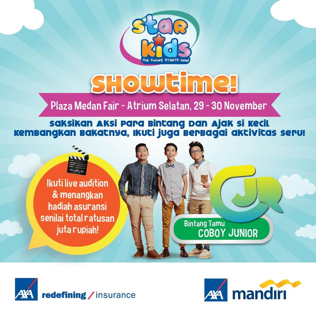 AXAIndonesia's tweet photo. Mau liat CJR live di Medan? Ayoo hari ini datang ke @PlazaMedanFair! http://t.co/UweVYgYzba
