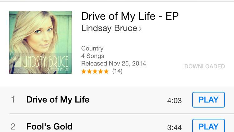 KCGoldman's tweet photo. Love the new #LindsayBruce EP Great stuff! @CowboyBootsB #driveofmylife http://t.co/4z503cCk6v