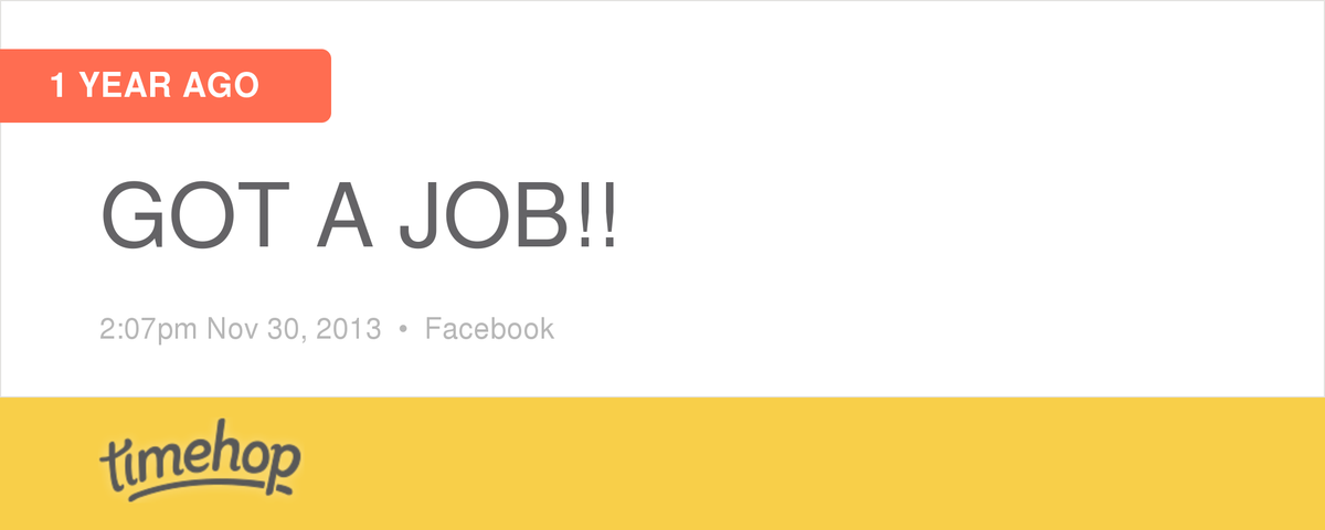 LDHewitt89's tweet image. Exactly 1 year ago today! (via @timehop) timehop.com/c/fs:101517615…