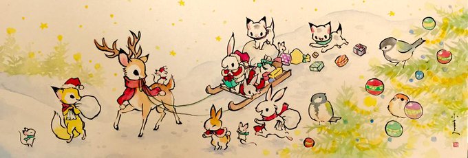「クリスマス サンタ帽」のTwitter画像/イラスト(古い順)