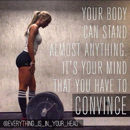 FitMotivator_'s tweet photo. Your body can stand almost anything. It's your mind you have to convince! #fitfam #fitspo #fitnessmotivation http://t.co/IJBYjsOJlB