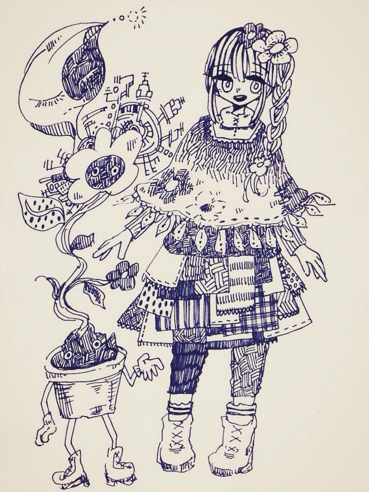 消しゴム忘れた日のボールペン絵✒︎
加工楽しい。
#創作クラスタ冬のフォロー祭
#ボールペン 