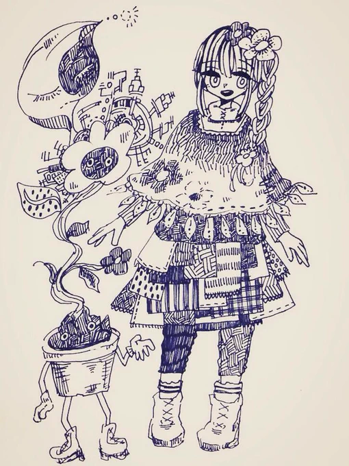 消しゴム忘れた日のボールペン絵✒︎
加工楽しい。
#創作クラスタ冬のフォロー祭
#ボールペン 