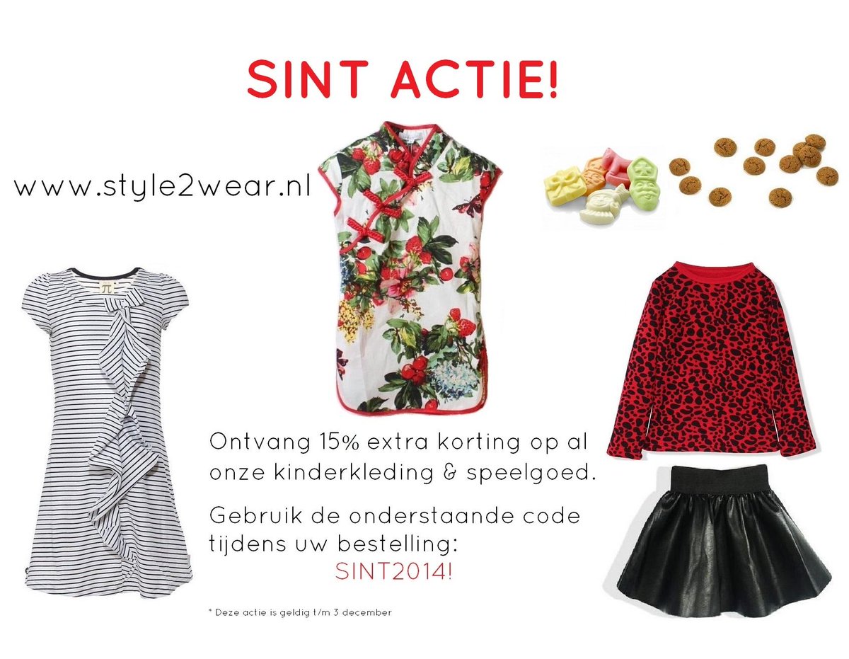 Style2Wear's tweet image. #SINT #ACTIE, voor meer info ga naar style2wear.nl