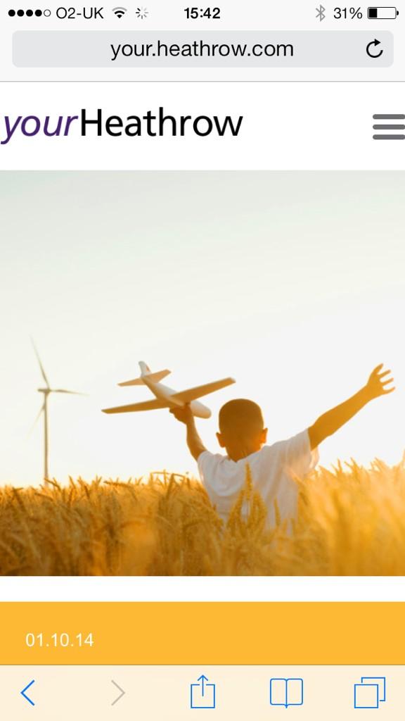 My child's future is an agricultural utopia of wheat and wind turbines according Heathrow.