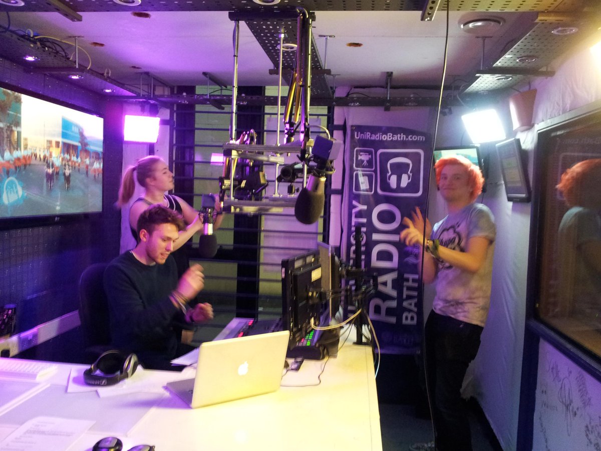 UniRadioBath's tweet photo. Studio dance party to @okgo Won't let you down #studentchart http://t.co/0f9X1ZPrwt