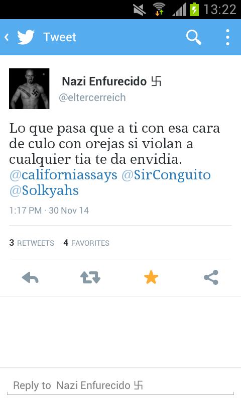 ivversss's tweet photo. Cuando un machista se ofende y no tiene argumentos http://t.co/saPYS2MP3j