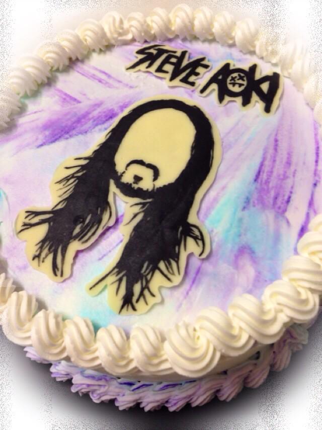  Happy Birthday  Steve Aoki Neon Future image Cake  