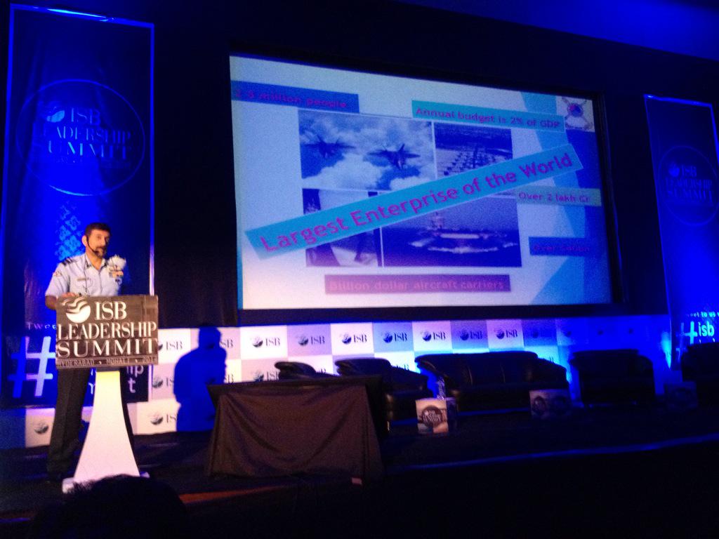 kanchanbhakoo's tweet photo. Indian Air Force impresses me everytime! So proud to be an Military Brat! #isbleadershipsummit @LifeAtISB #ILS2014 http://t.co/REjzdru6mU