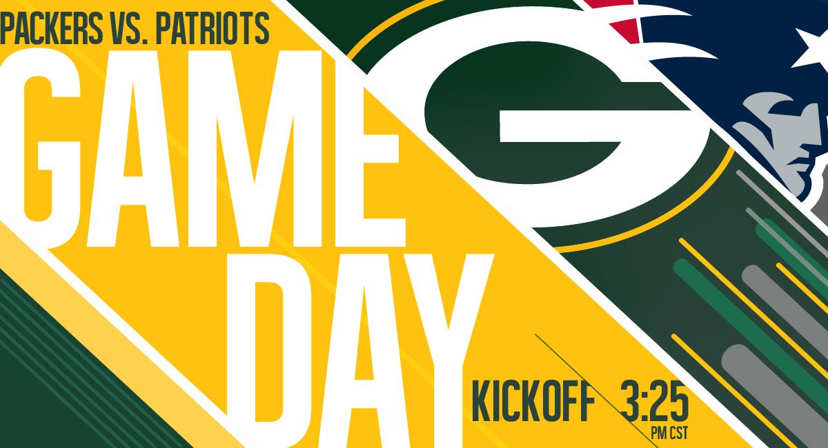 packers's tweet photo. #Packers GAMEDAY has arrived.

RT if you're excited to watch #NEvsGB. http://t.co/2bEAtTUJ3E