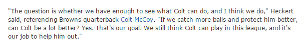 ekaycbs's tweet photo. Browns told AP in 2012 that they didn't trade up to get RG3 bc they liked what they had in Colt McCoy #timeiscircular http://t.co/KbrATycxw8