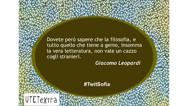 TwitSofia_It's tweet photo. Precisamente: Dovete sapere che la filosofia... #LeopardiExtra
@MClemente_XIV @FChiusaroli
#Antonelli @ClaudioGiunta http://t.co/eyKgmAKvBE