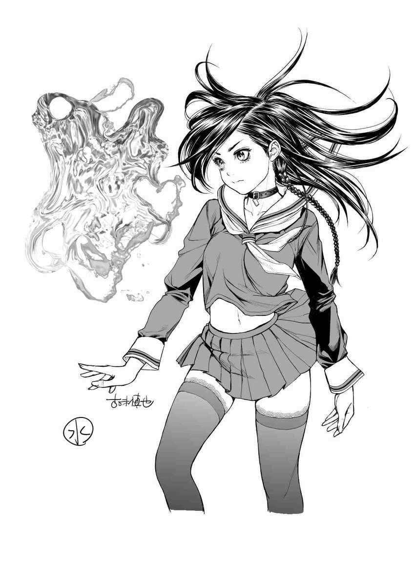 これは昨日と同じキャラですね、なにやら水を操っていますが…学園能力バトルもの!? 