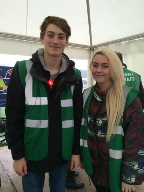 Juliet_Hardy's tweet photo. Jack & Sophie @gloryandhate ready to greet visitors to @Woodhorn for the @bait_timeto #searchforfire spectacular! http://t.co/aW8LJHTAU1