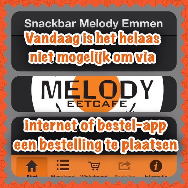 Vandaag kunt u helaas niet via internet of onze bestel-app bestellen. 
Wel natuurlijk via 0591-625111.