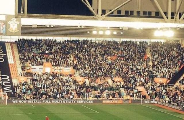 footyawayday's tweet photo. 2,596 Man City fans at Southampton today 
#MCFC http://t.co/WFmvPIOWYb
