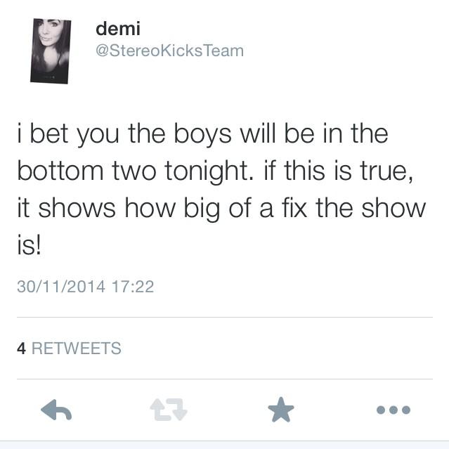 tamadogegame's tweet photo. lmfao i told you! @TheXFactor? more like #TheFixFactor 😴 http://t.co/ooVFEGkI45
