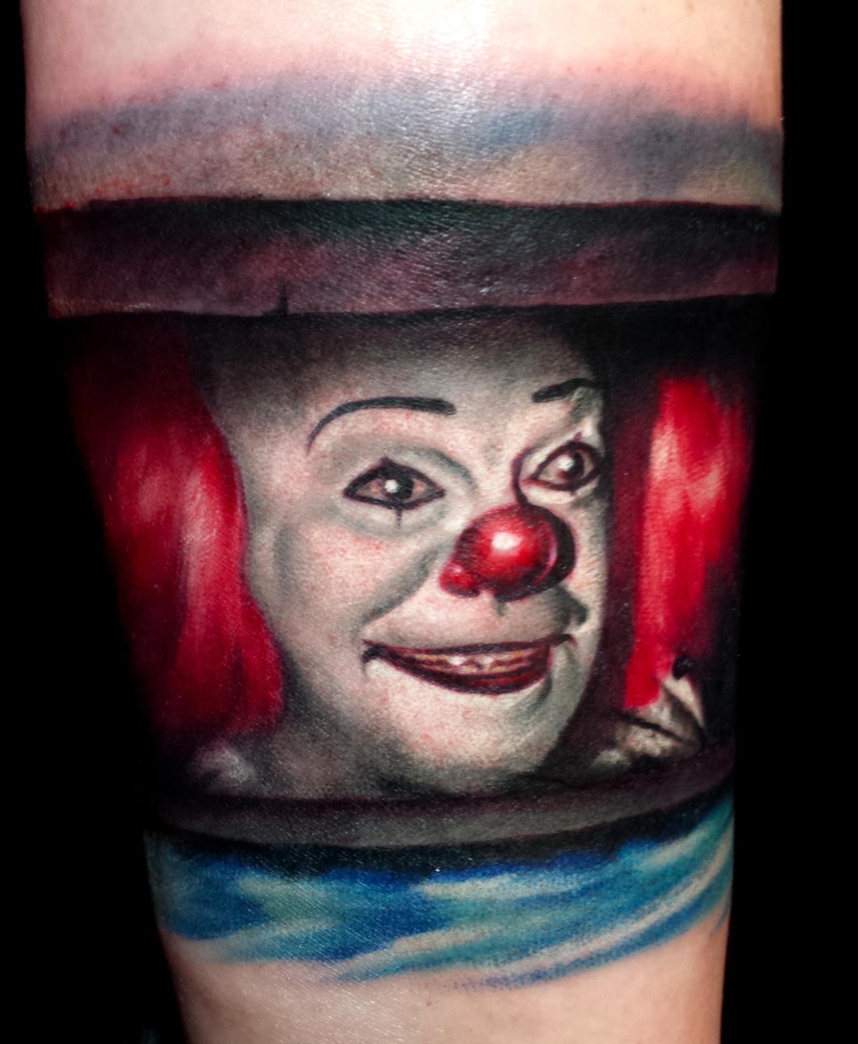 Pennywise clown tattoo by Rob Richardson  rhorror