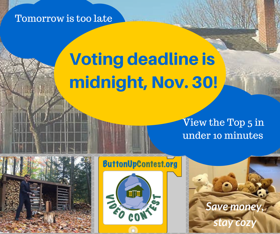 Buttonupcontest's tweet photo. LAST DAY to vote "People's Choice" in Button Up #VideoContest. http://t.co/a1FkRsCcek  Watch the Top 5. #VT retweet http://t.co/E4ePjPMq9K