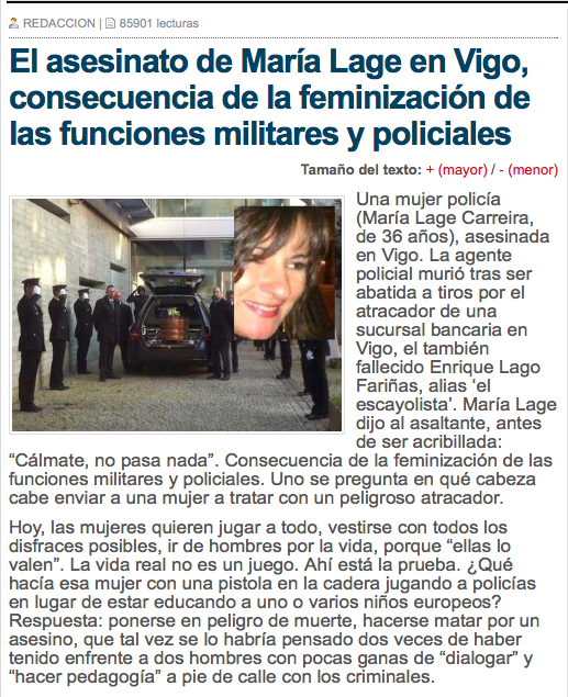 XoseMorais's tweet photo. AlertaDigital y su desquiciado machismo de derecha cavernaria. Parece increíble, pero existe gente así. http://t.co/KokmGSyGcd