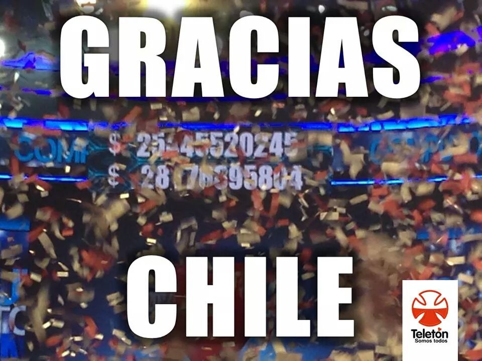Teleton_VI's tweet image. GRACIAS CHILE!!!