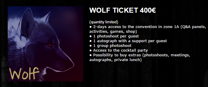 WolfiesCon's tweet photo. #WolfiesConvention WOLF TICKET 
http://t.co/3d4D62P393 http://t.co/qsisTx0rHQ