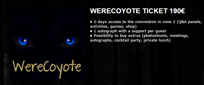 WolfiesCon's tweet photo. #WolfiesConvention WERECOYOTE TICKET http://t.co/3d4D62P393 http://t.co/Yz2TMQDOoE