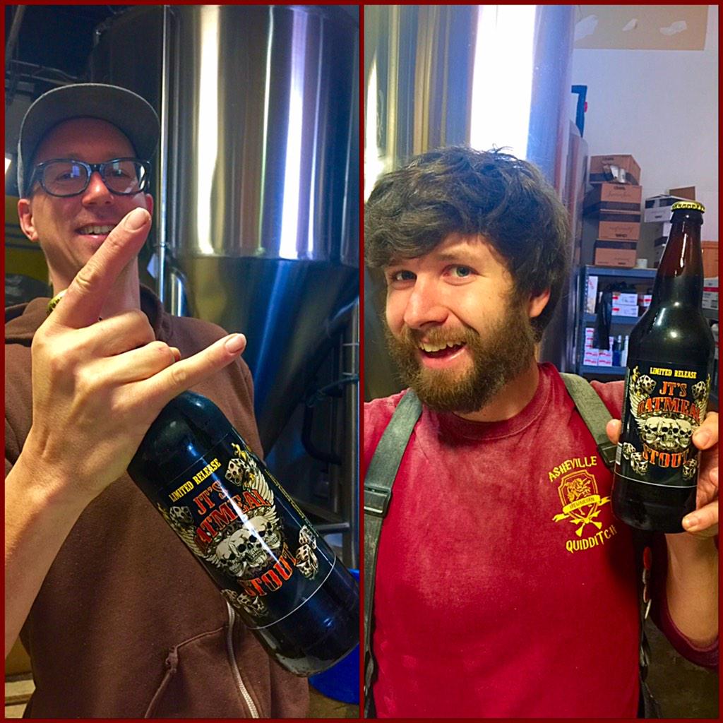 AshevilleBrewin's tweet photo. JT's Oatmeal Stout now in 22's! Get yours before they are gone! #neverforgetJT #keepashevillehoppy http://t.co/Tky9ZDgwou