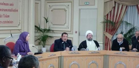 FirouzMahvi's tweet photo. #MaryamRajavi among leaders ofD #Muslim community in #France @ a meeting at NCRI’s Headquarter.#Iran #DemocraticIslam http://t.co/Ad0iY5mAS1