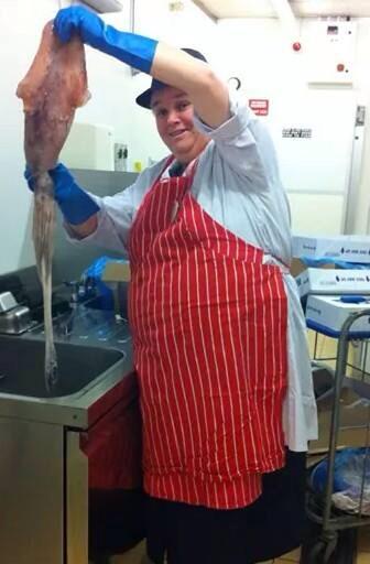 Today one of our colleagues cleaned and prepared a new line for us. How about this for a squid then! £22 worth!